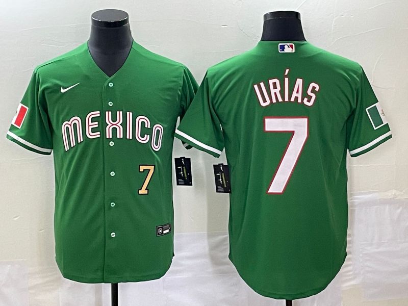 Men 2025 World Cup Mexico #7 Urias Green Nike MLB Jersey style 3181->more jerseys->MLB Jersey